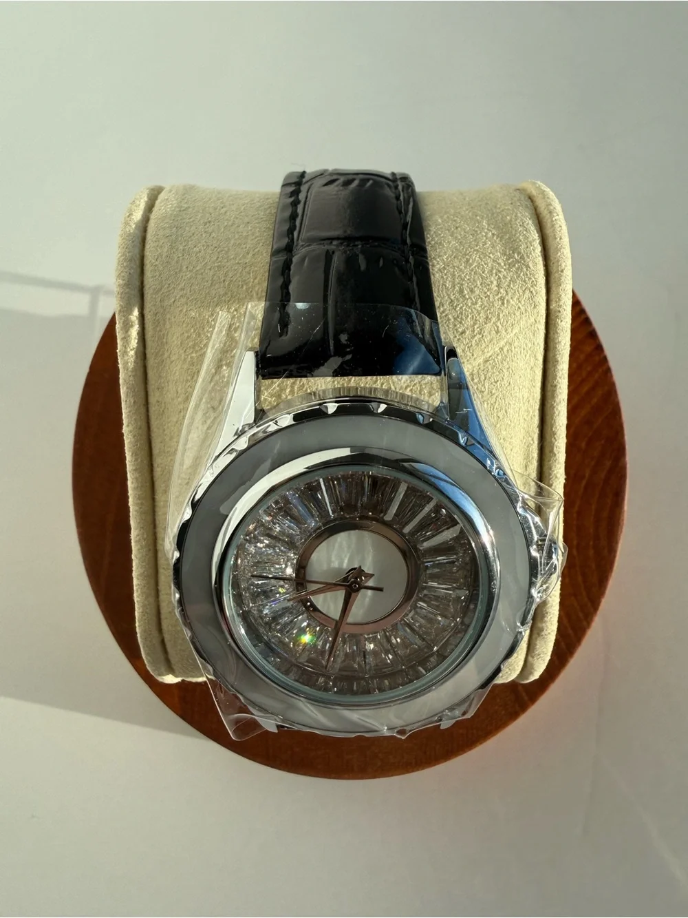 Invicta Women’s Celestial 37.3mm Crystal Black Leather Watch